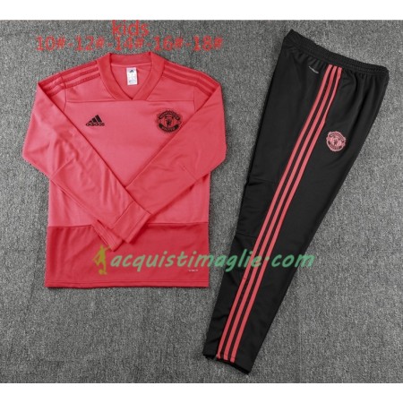 Manchester United Bambino Tute Felpe da Allenamento Rosso 2018/2019